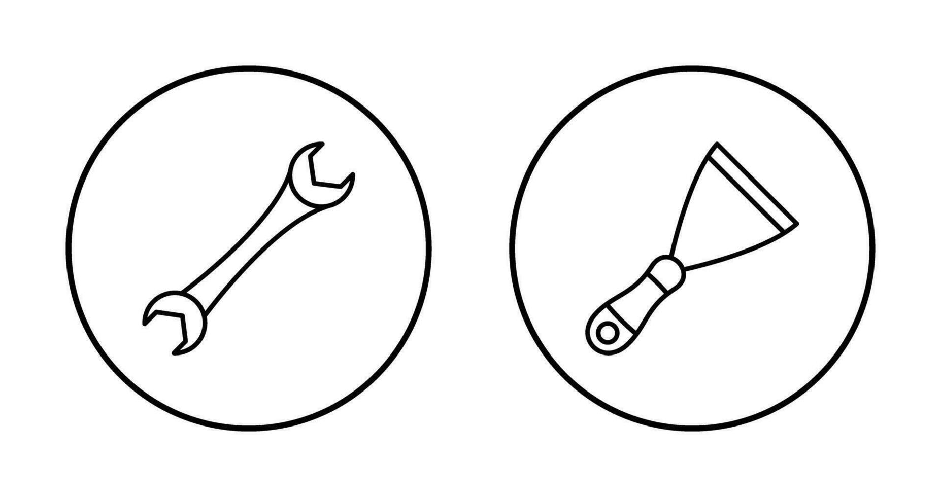 Spanner and Spatula Icon vector