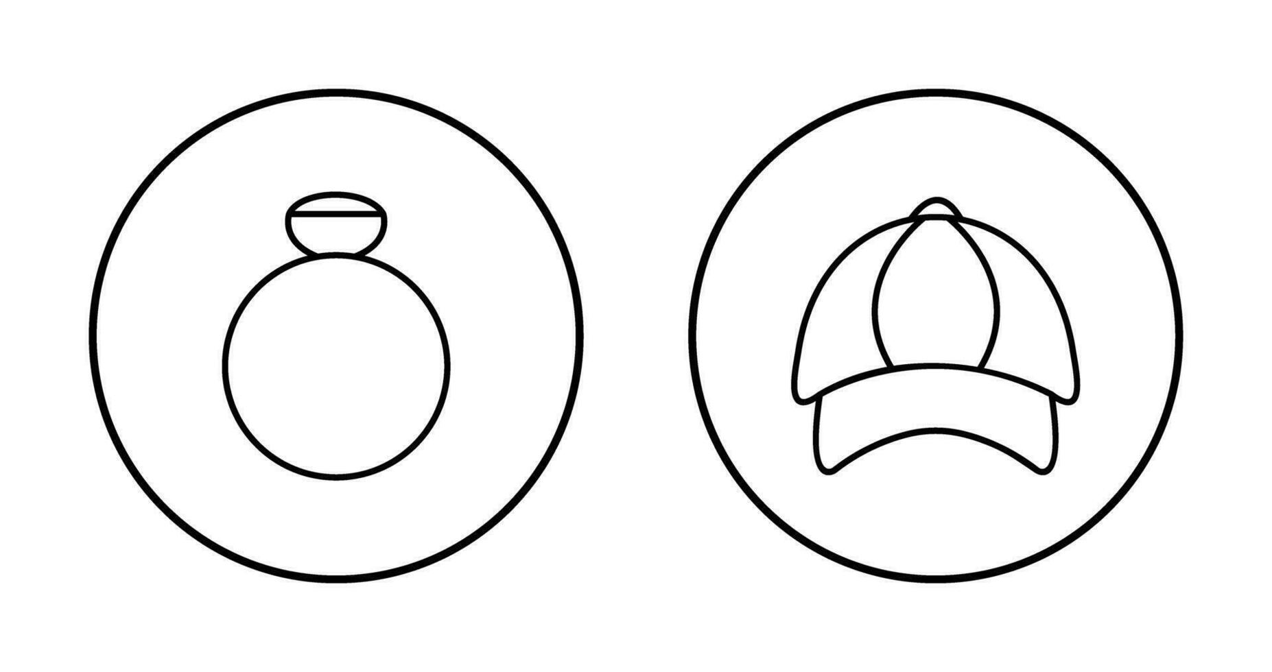 Ring and P Cap Icon vector