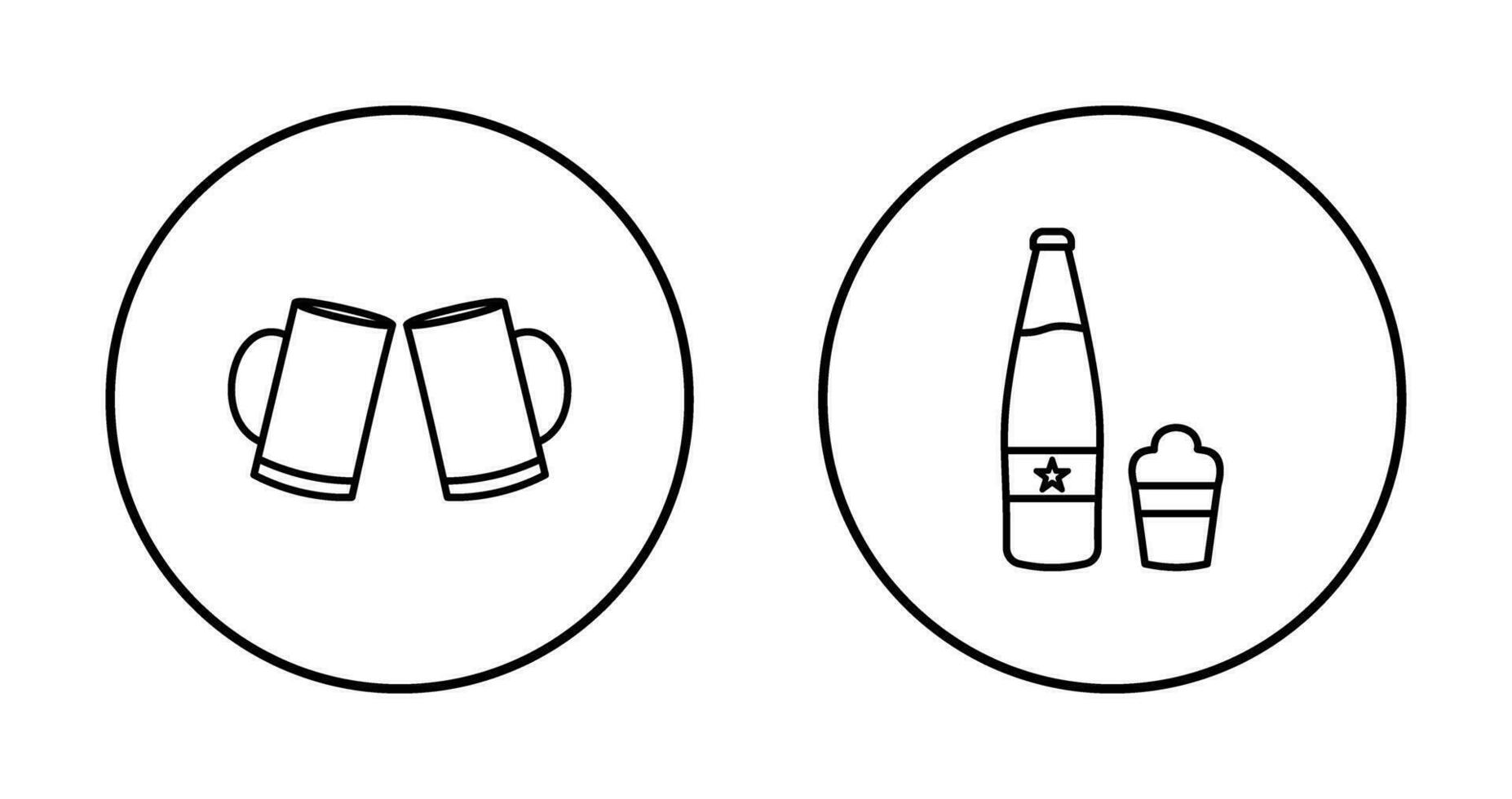 Beers Toasting and Beer Icon vector