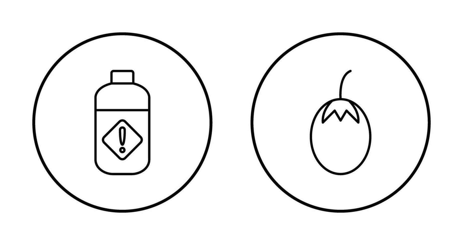 Vegetable plant and Pesticide Icon vector