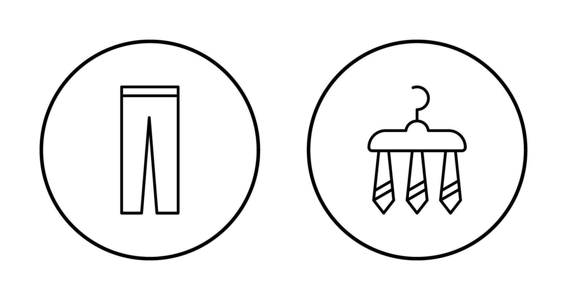 pantalones y Tres corbatas icono vector