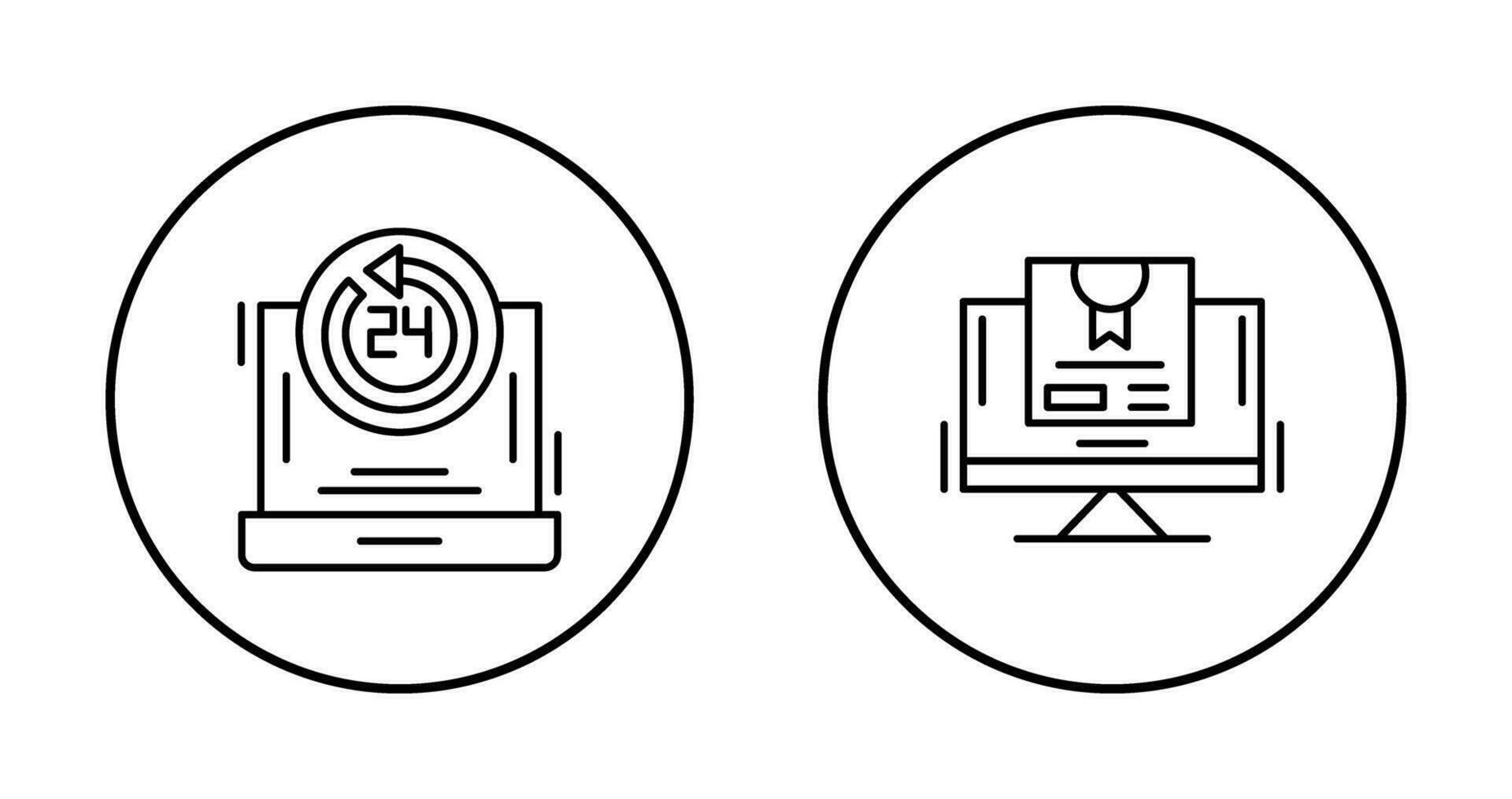 24h Support and New Lable Icon vector