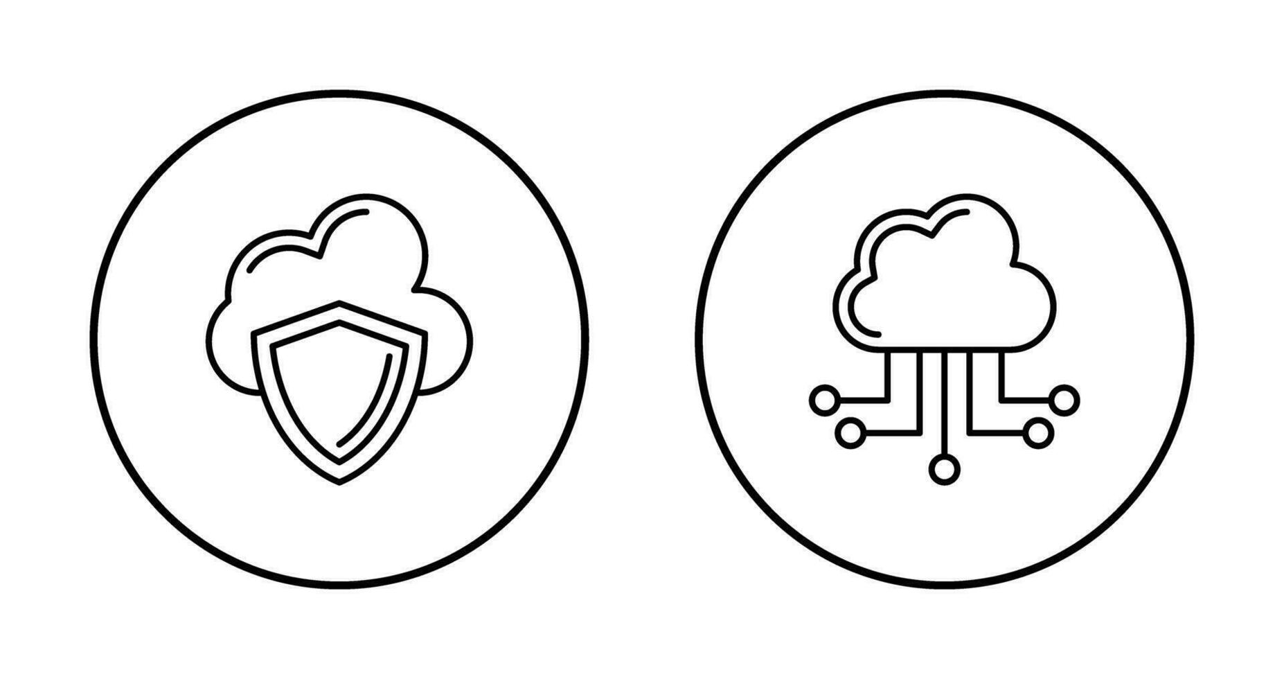 Cloud Computing and Shield Icon vector