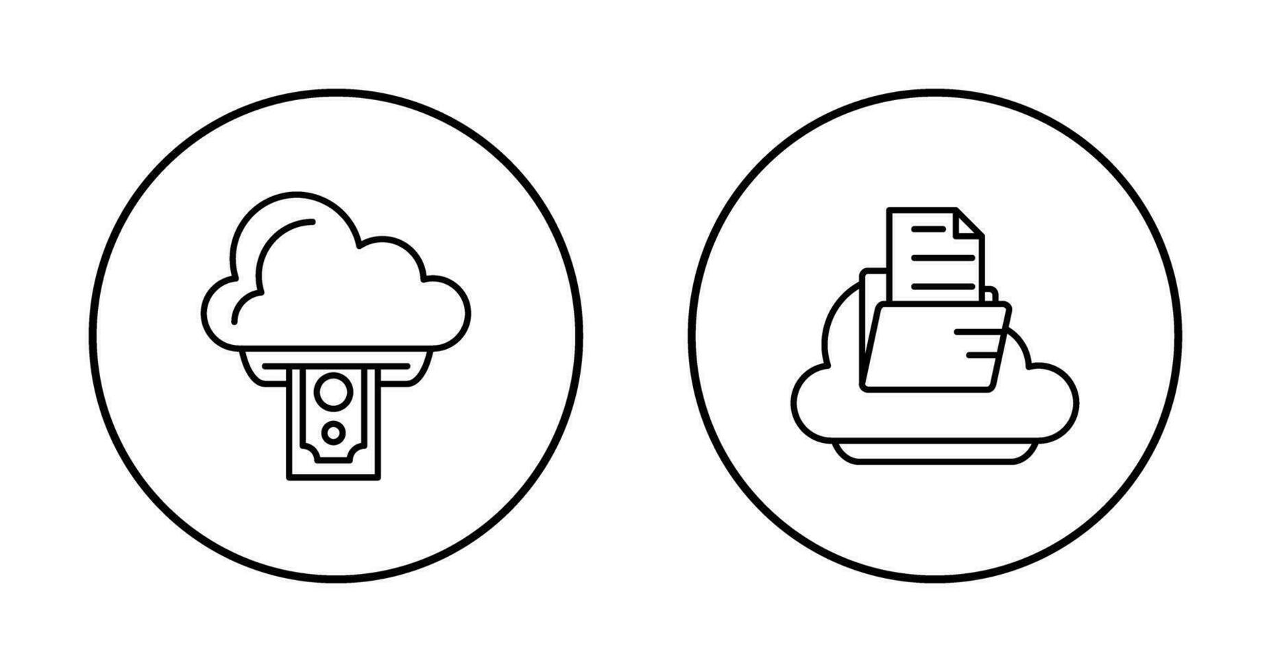 nube informática y nube icono vector