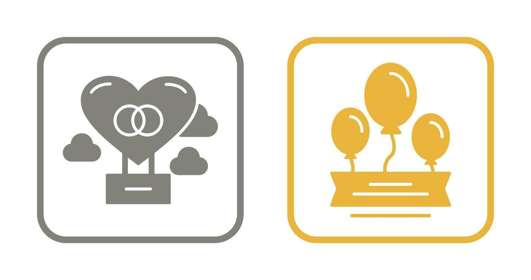 Hot Air Balloon and Balloons Icon vector