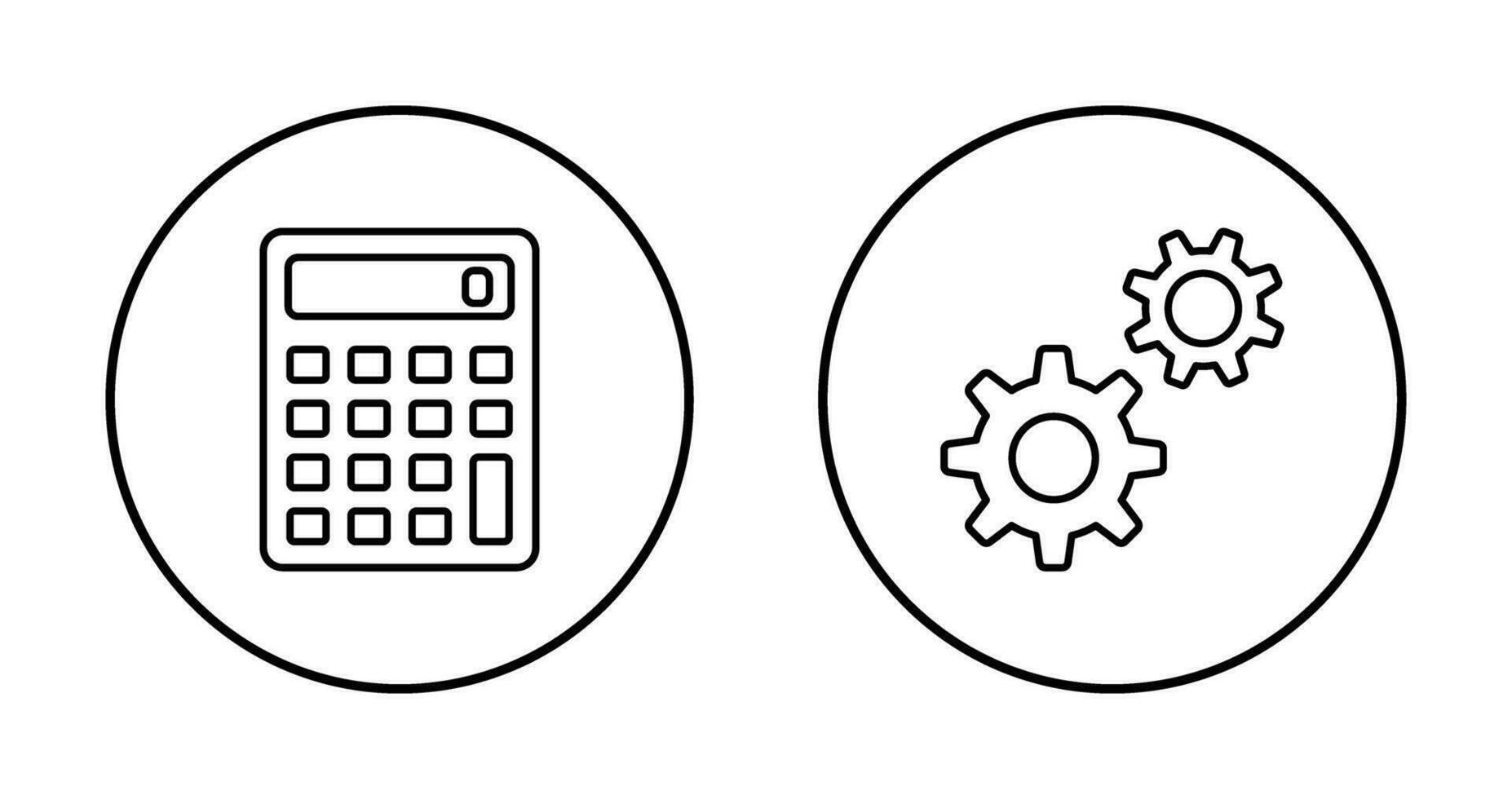 Calculator and Setting Icon vector