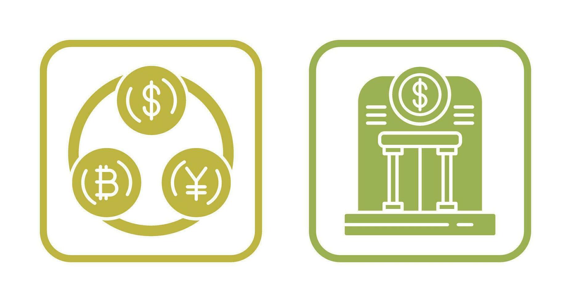 Currency Exchange and Bank Icon vector
