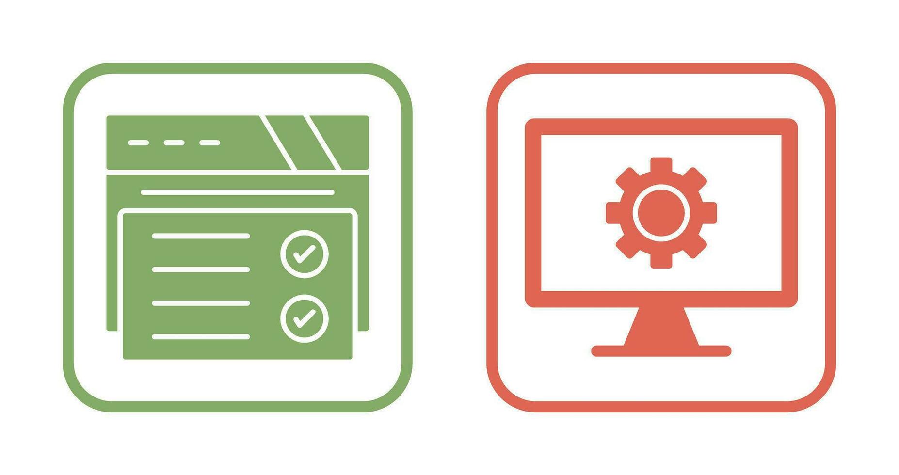 Web Browser and Monitor Screen Icon vector