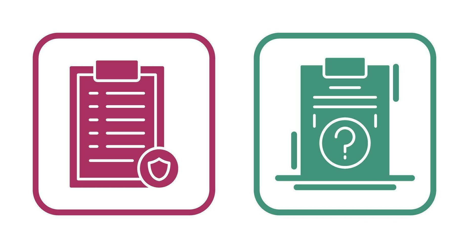 List Protection and Question Icon vector