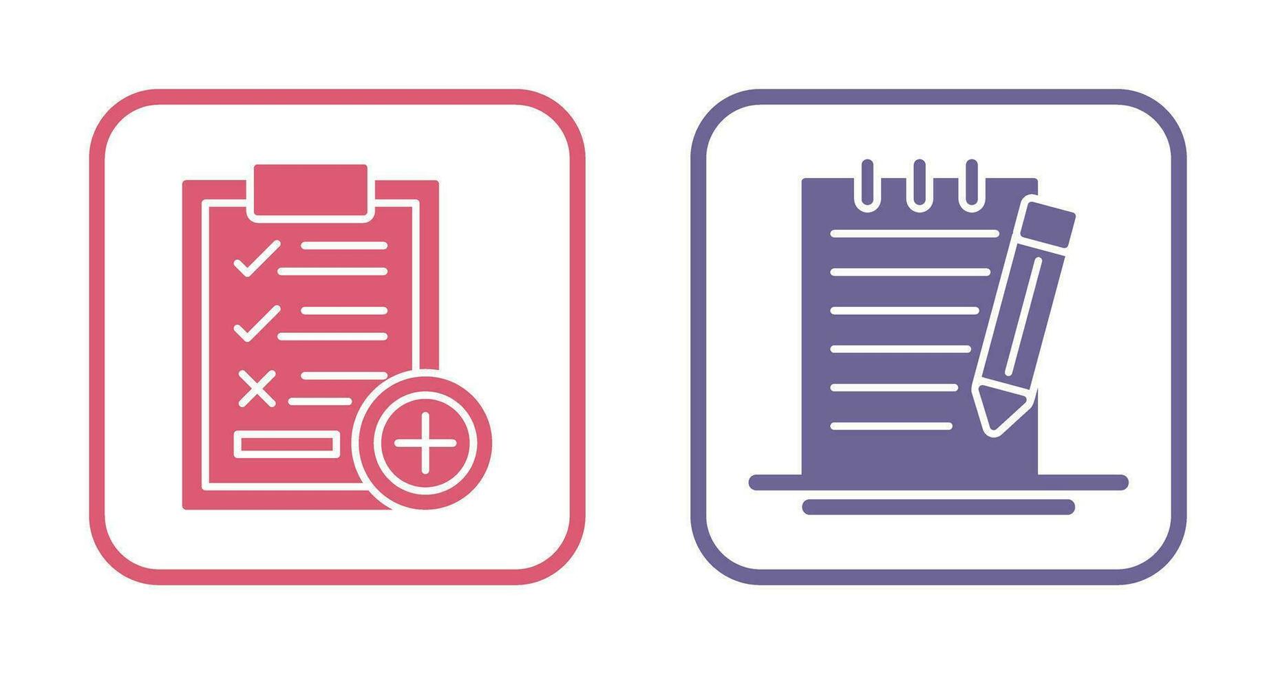 Medical Examination List and Check Up List Icon vector