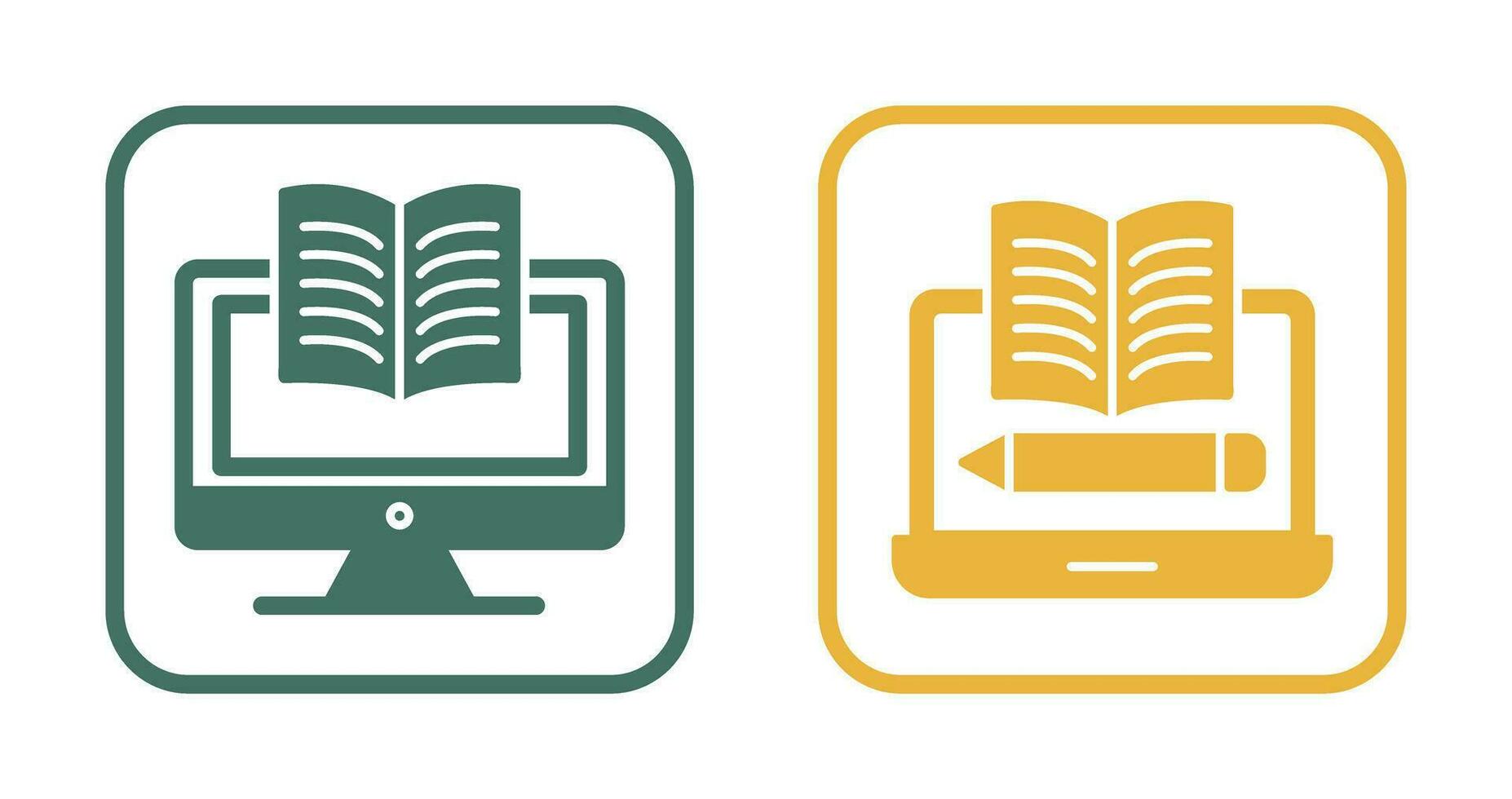 Digital Learning and Written Icon vector