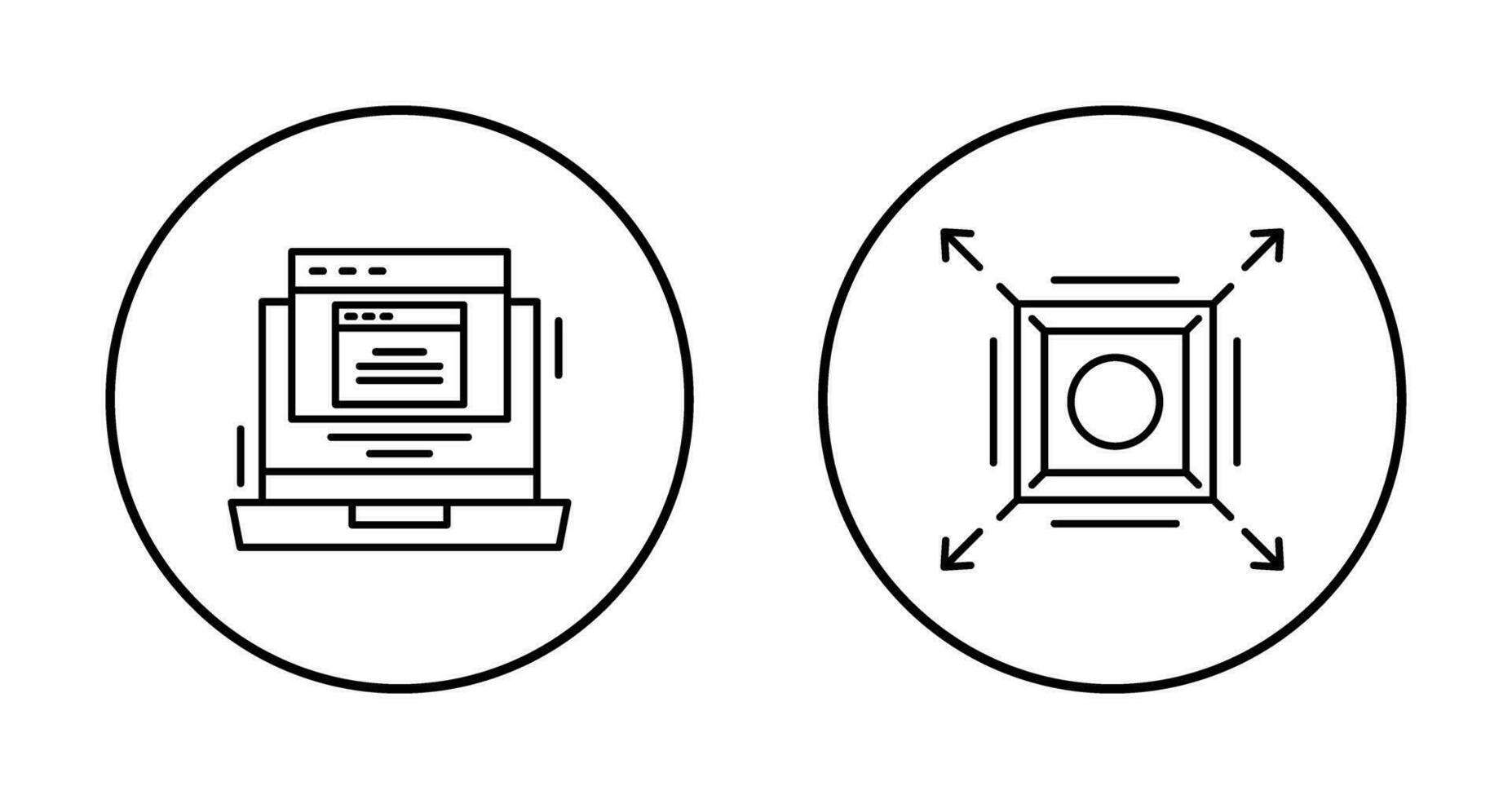 Pop Up and Maximize Icon vector