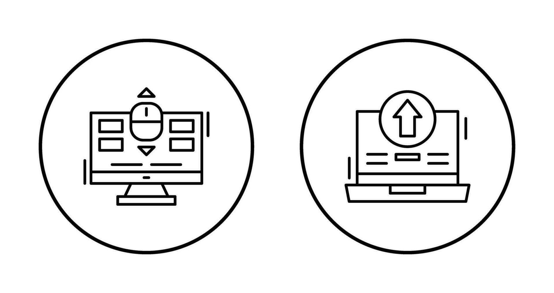 Scroll and Upload Icon vector
