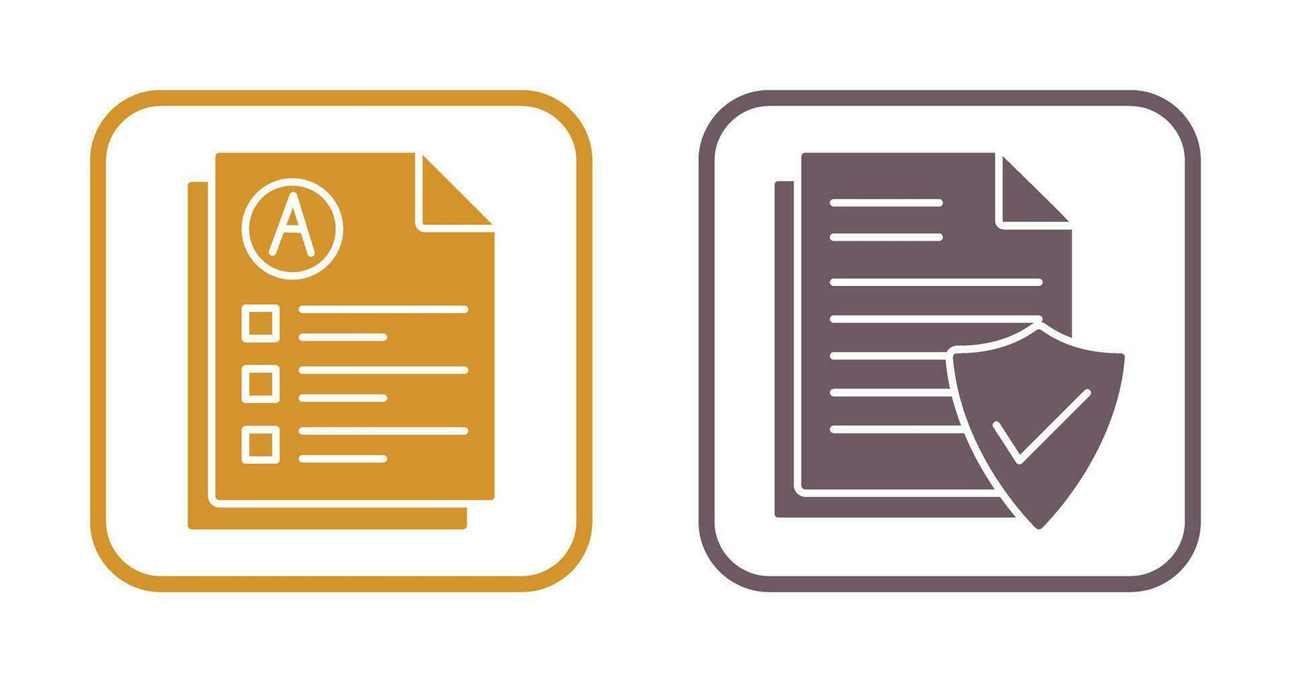 Exam and Valid Document Icon vector