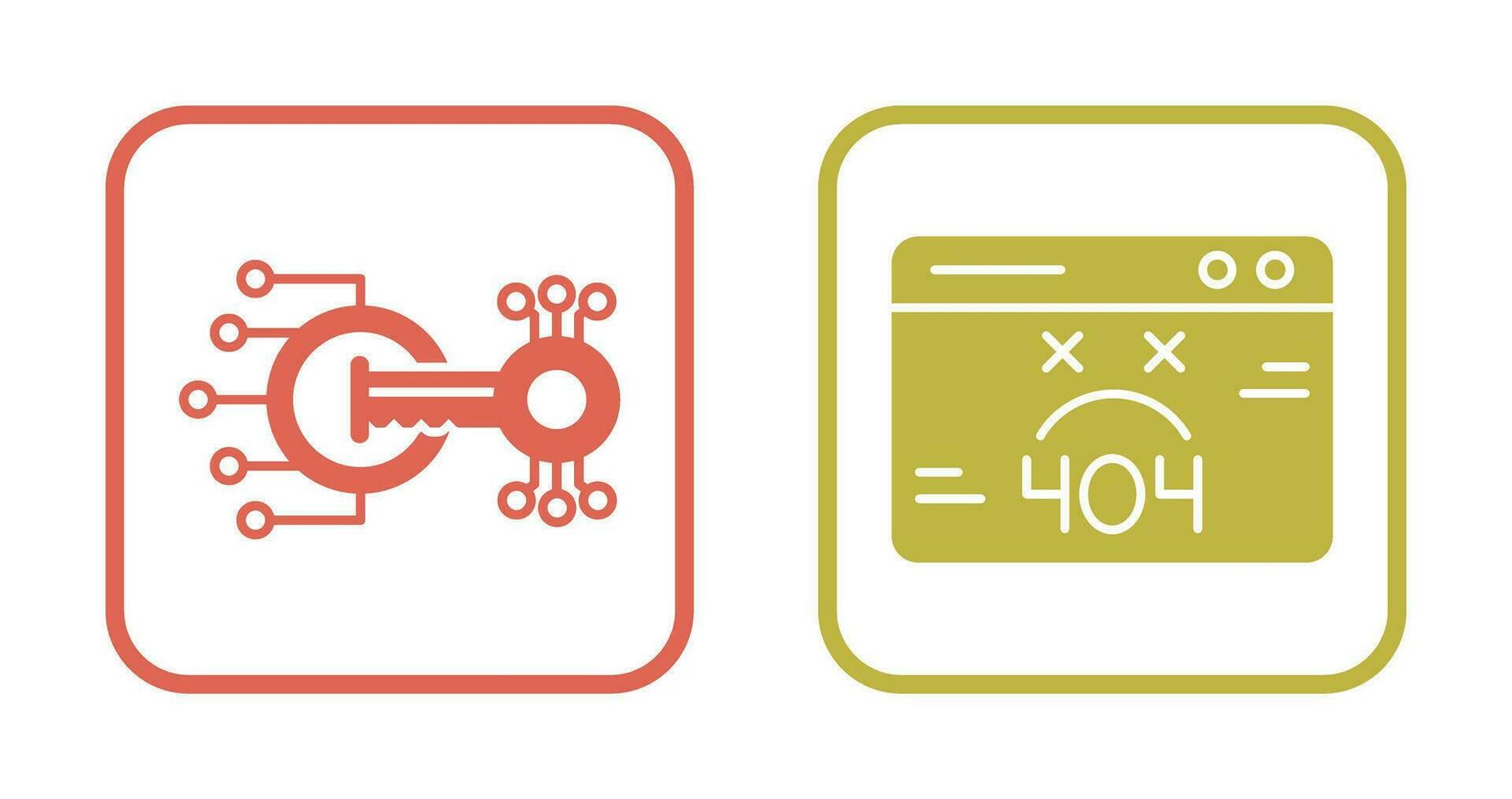 Encryption and 404 Error Icon vector