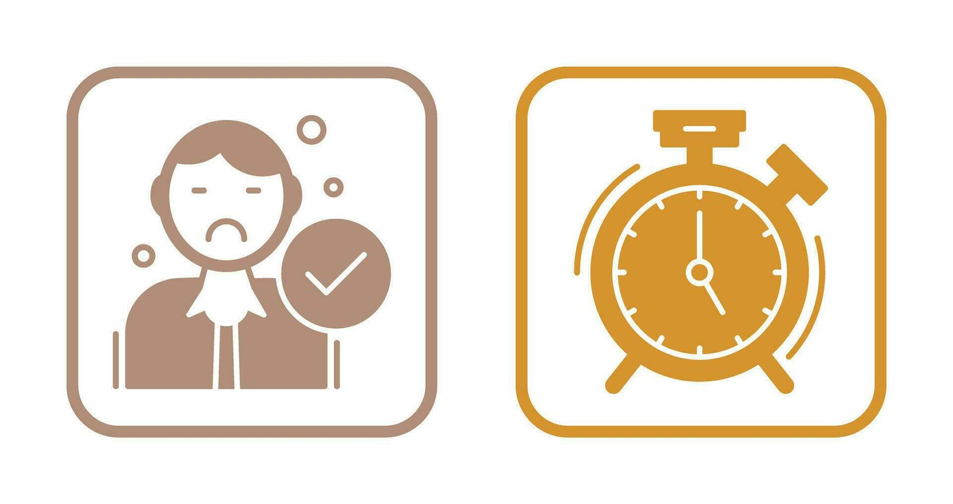 Rejected and Alarm Clock Icon vector