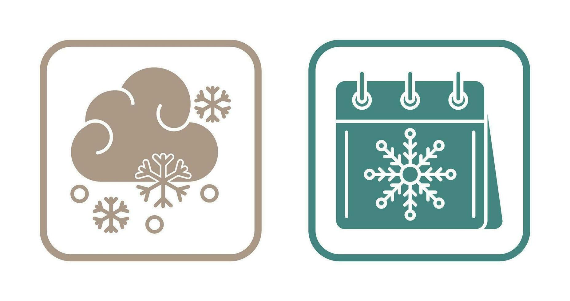 Snowy and Calender Icon vector