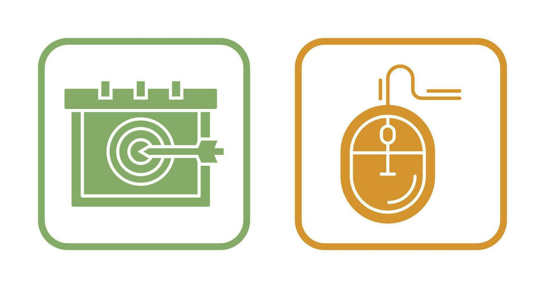 Target and Mouse Icon vector