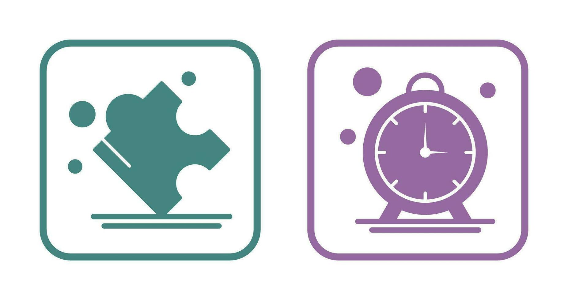 Puzzle and Stop Watch Icon vector