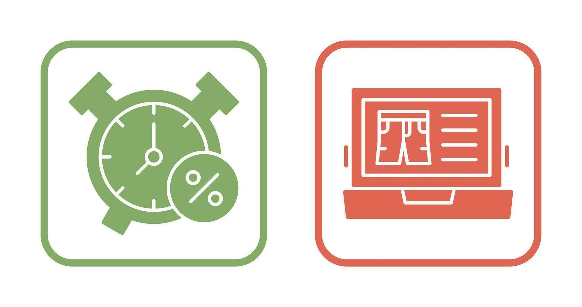 Alarm Clock and Search Icon vector