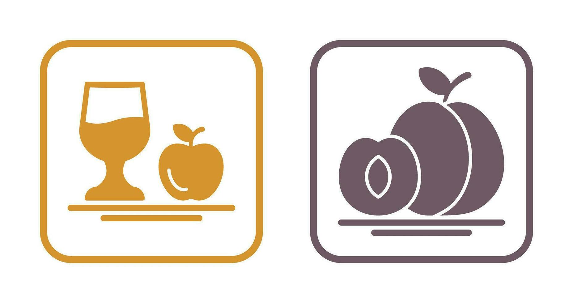 Healthy and Apricot Icon vector