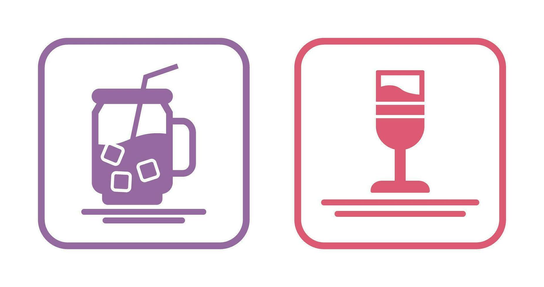 Iced Tea and Rainbow Drink Icon vector