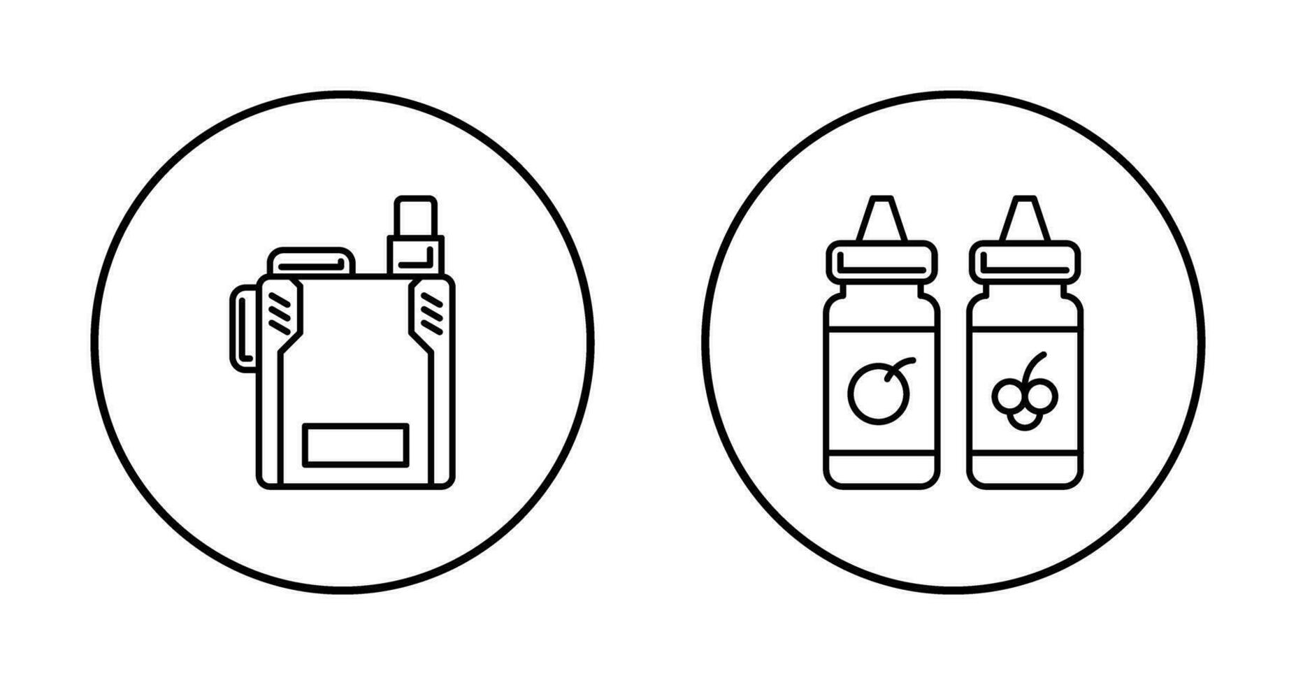 Vape and Vape Liquid Icon vector