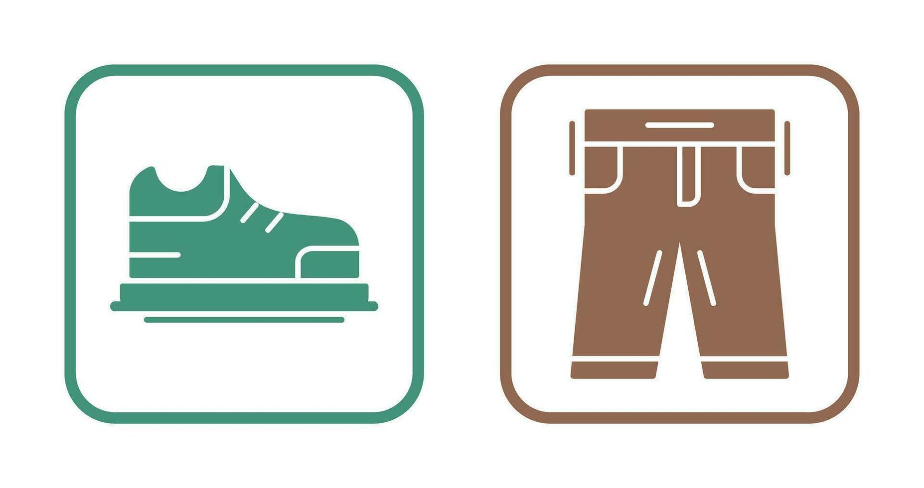 Zapatos y pantalones icono vector