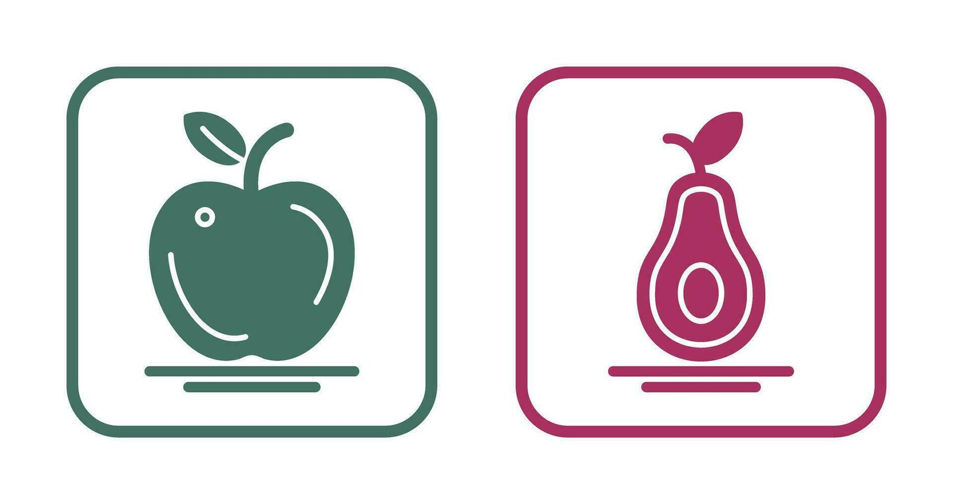 Apple and Avocado Icon vector