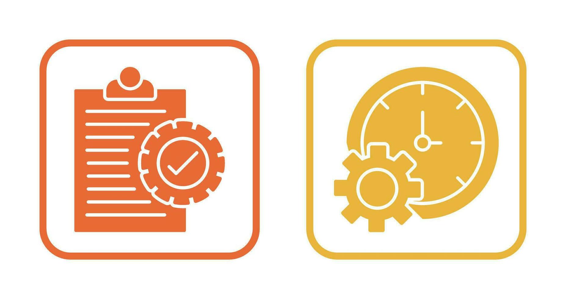 Check List and Time Setting Icon vector