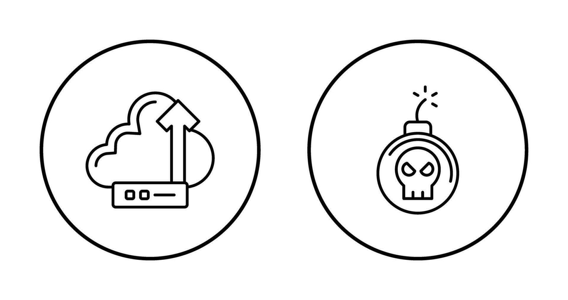 Cloud and Bomb Icon vector