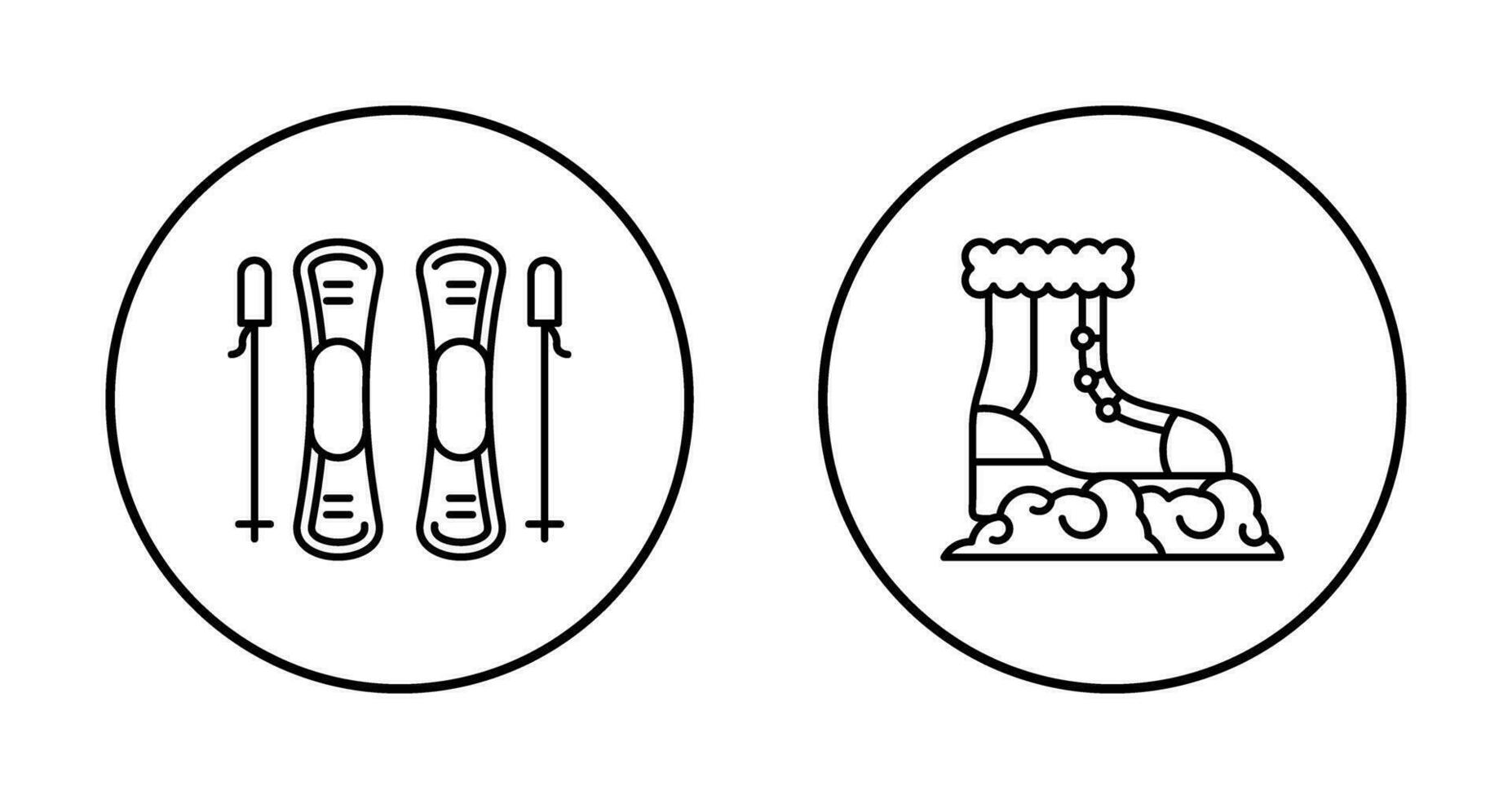 Skills and Snow Boots Icon vector