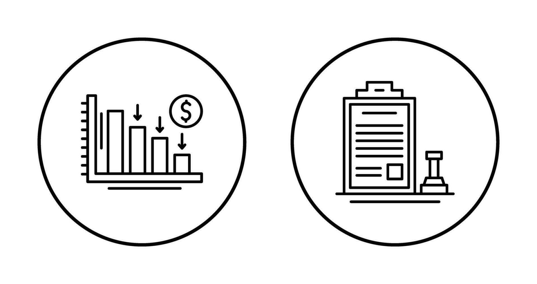 Loss and Stamp Icon vector
