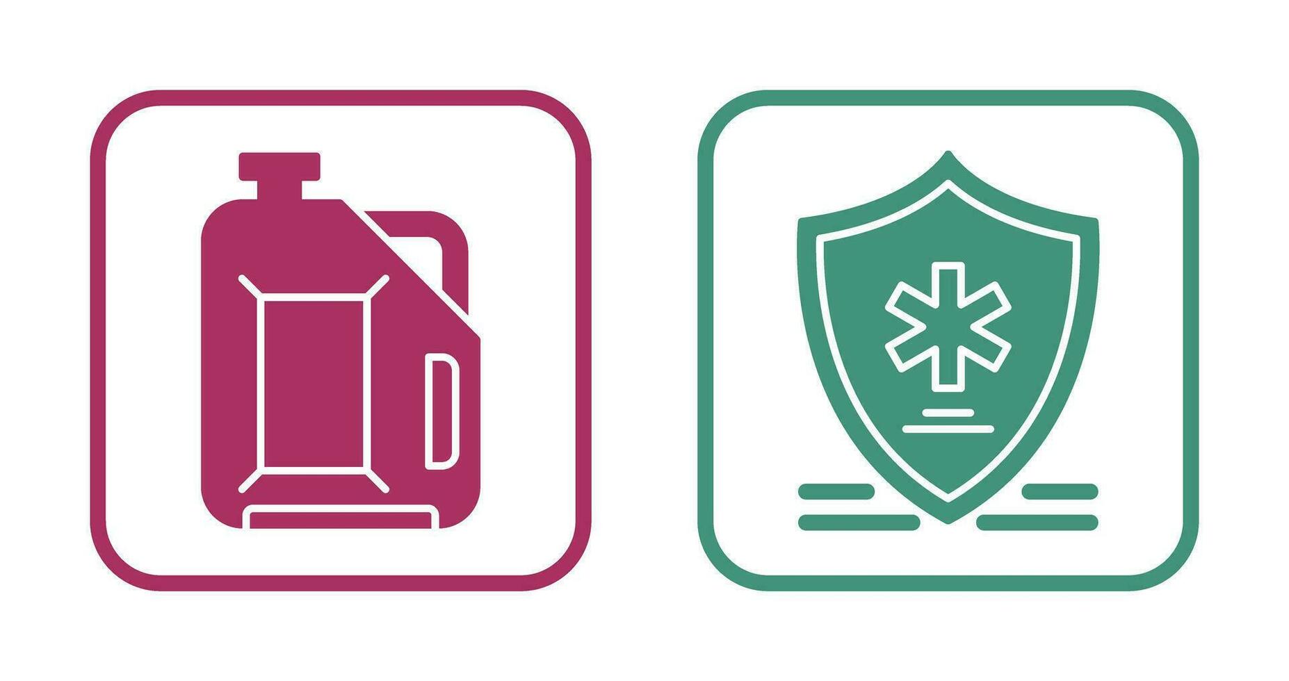 Jerrycan and Medical Symbol Icon vector