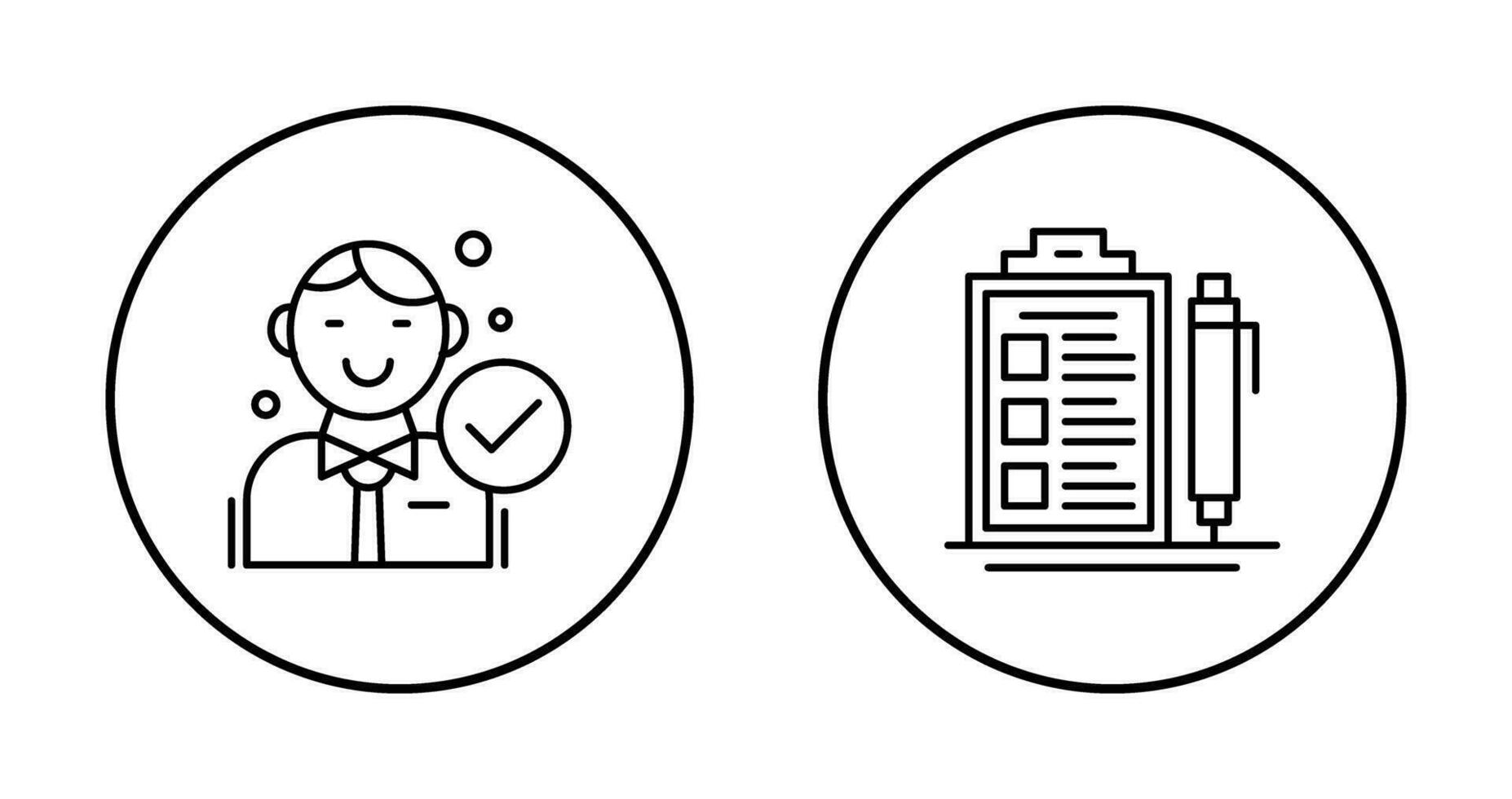 Hire and Check List Icon vector