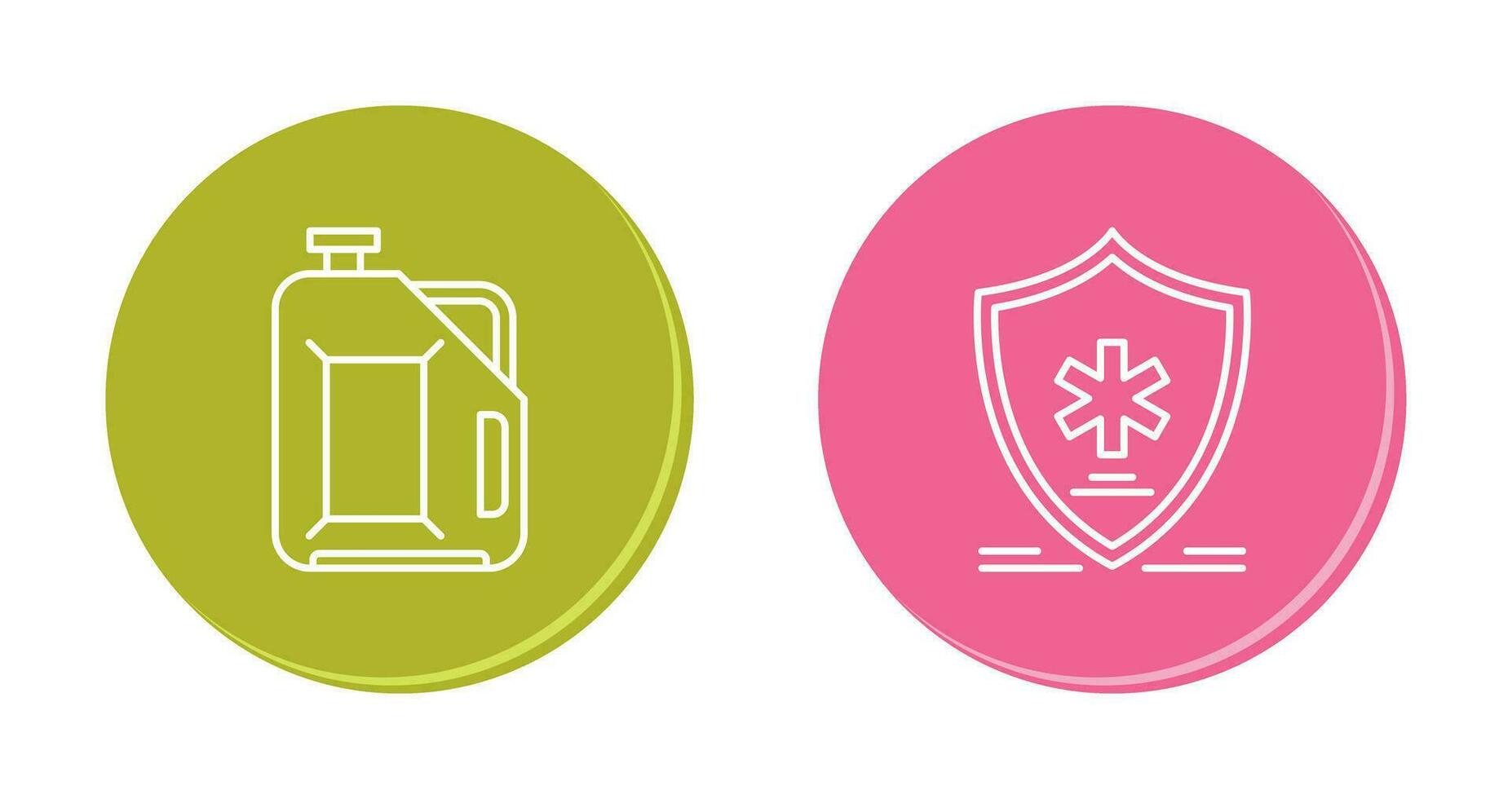 Jerrycan and Medical Symbol Icon vector