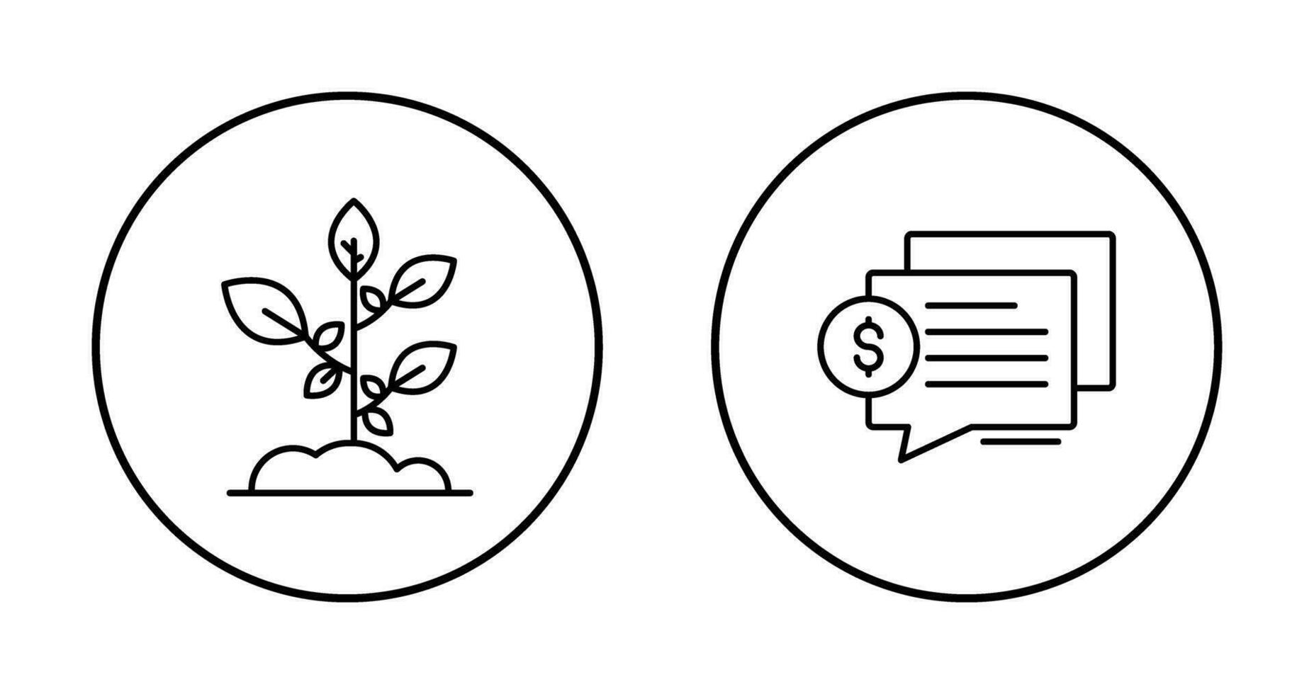 Dialog and Sprout Icon vector