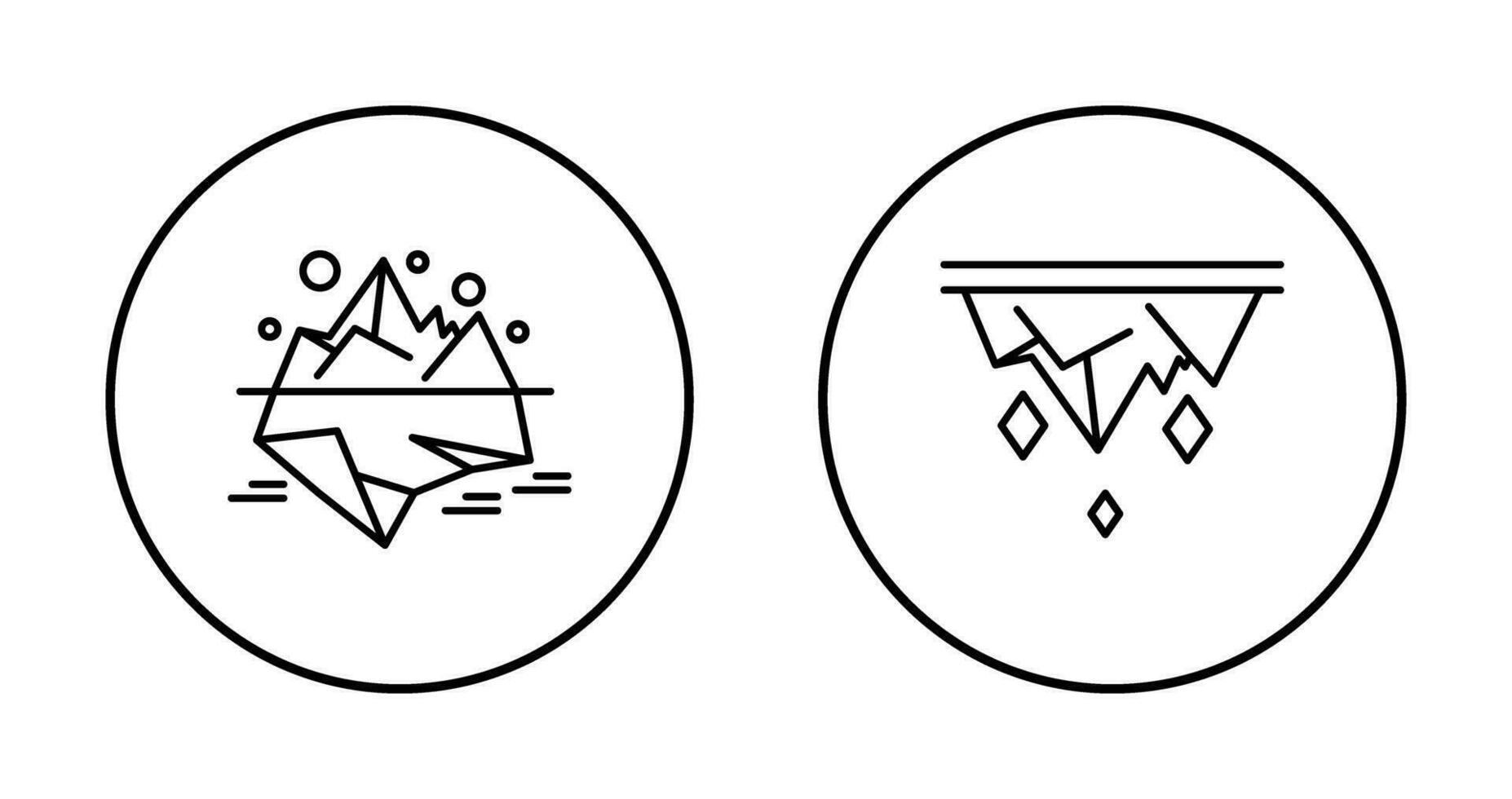 Iceberg and Icicle Icon vector