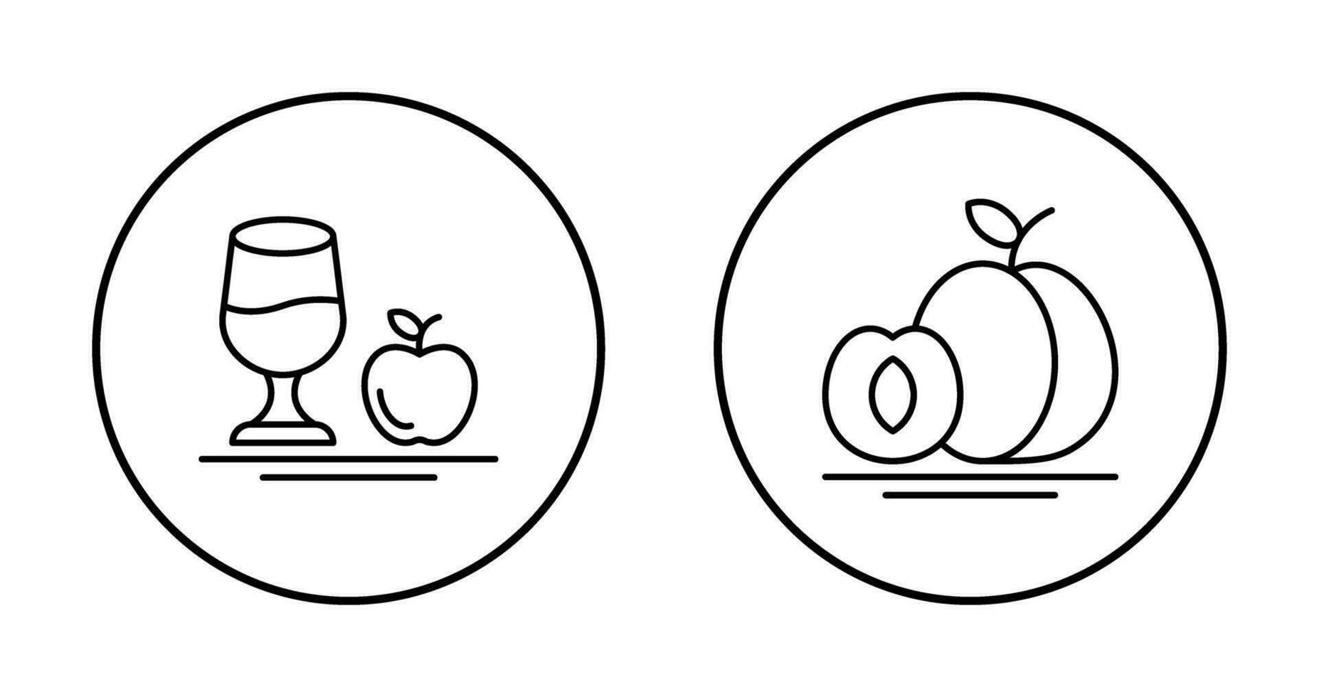 Healthy and Apricot Icon vector