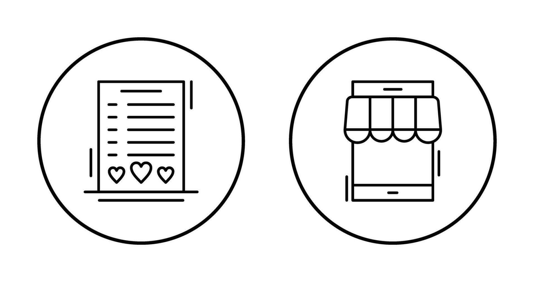 Wishlist and Online Shop Icon vector