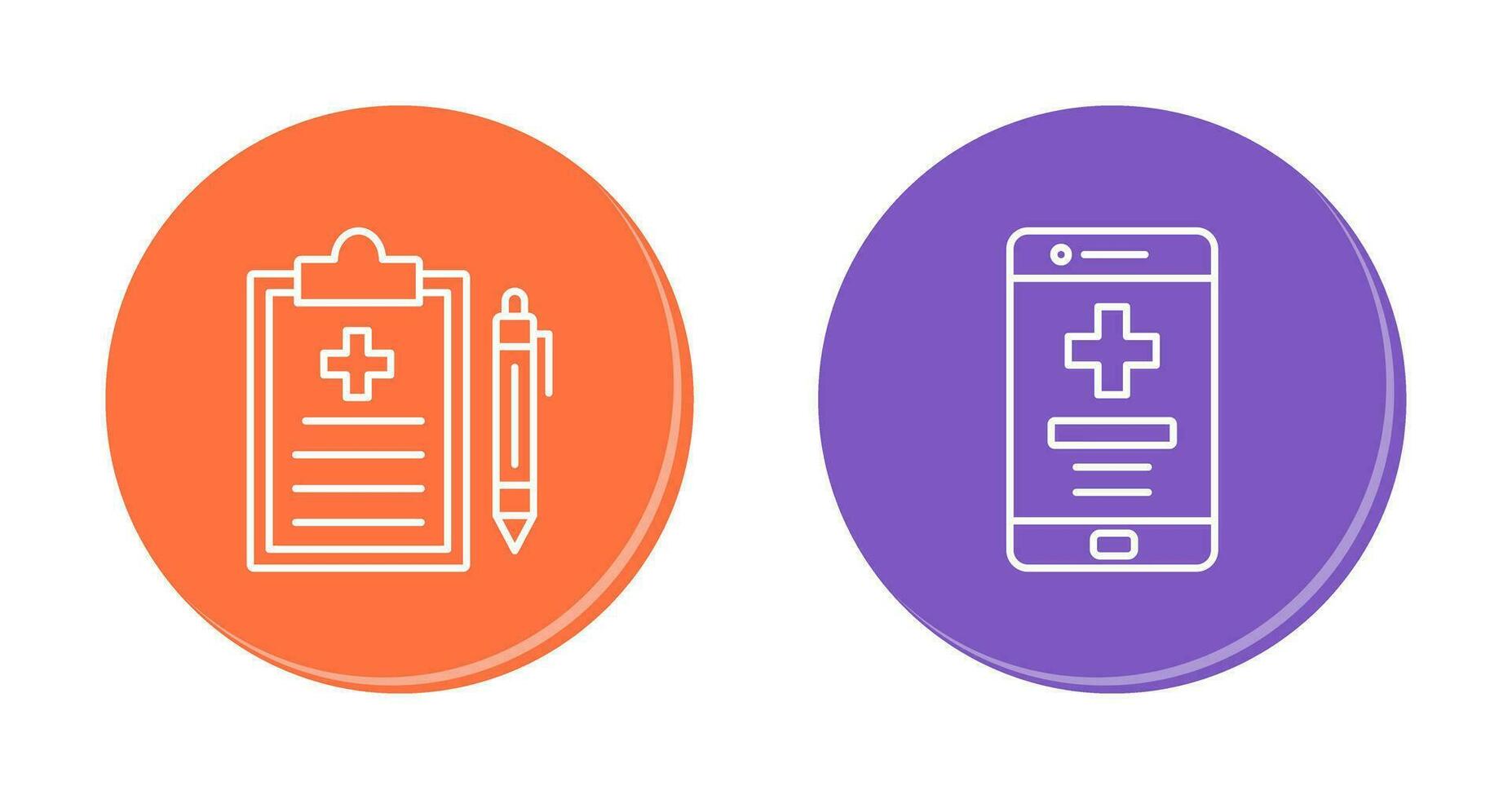 Medical Record and Medical App Icon vector