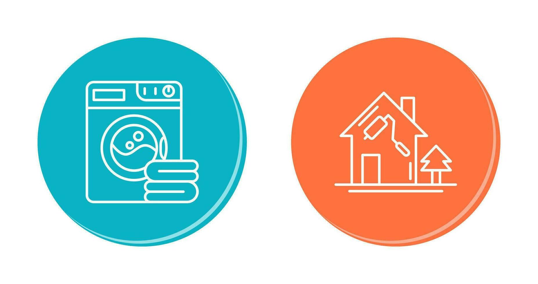 Washing Machine and Home Repair Icon vector