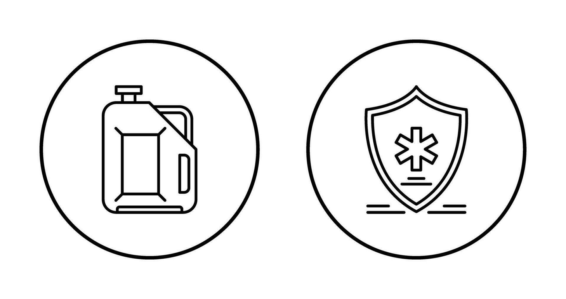 Jerrycan and Medical Symbol Icon vector