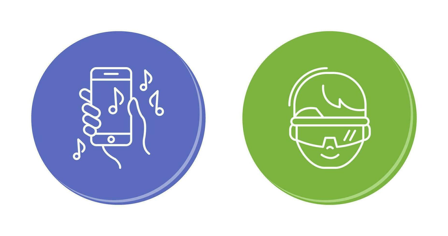 Smartphone and virtual Reality Glasses Icon vector