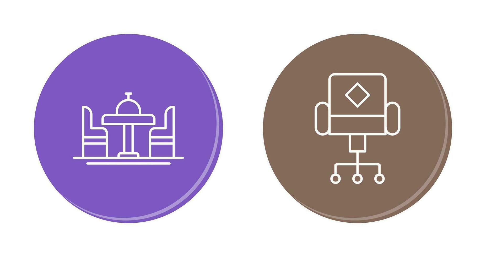 Chair and Dinning Table Icon vector