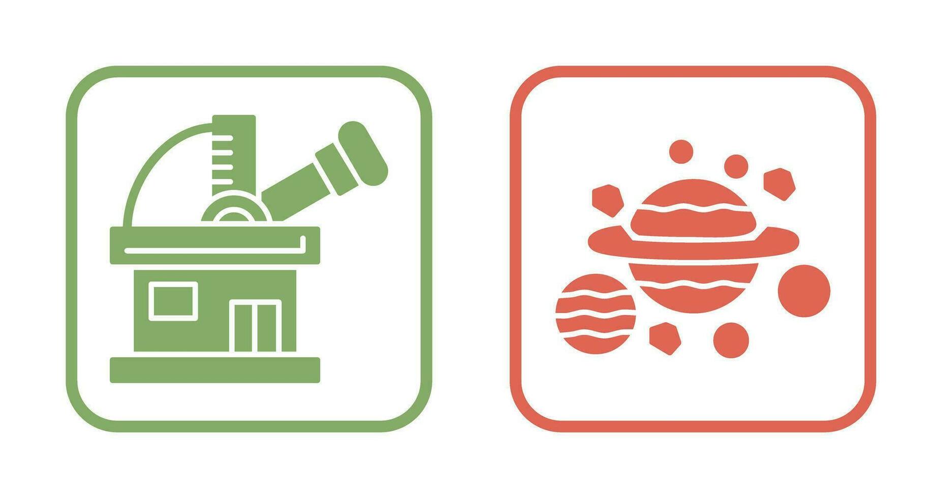 observatory and planets Icon vector