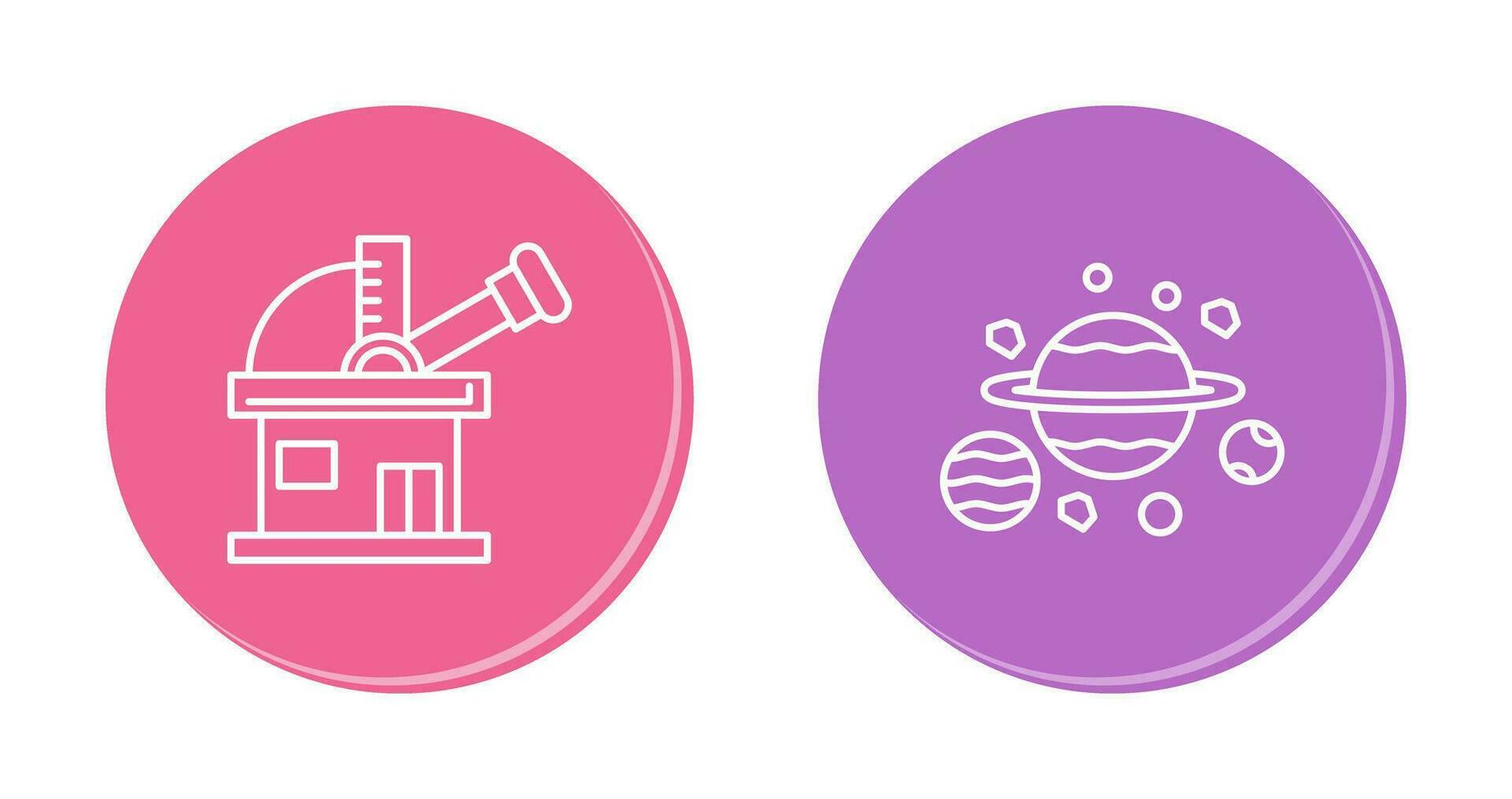 observatory and planets Icon vector