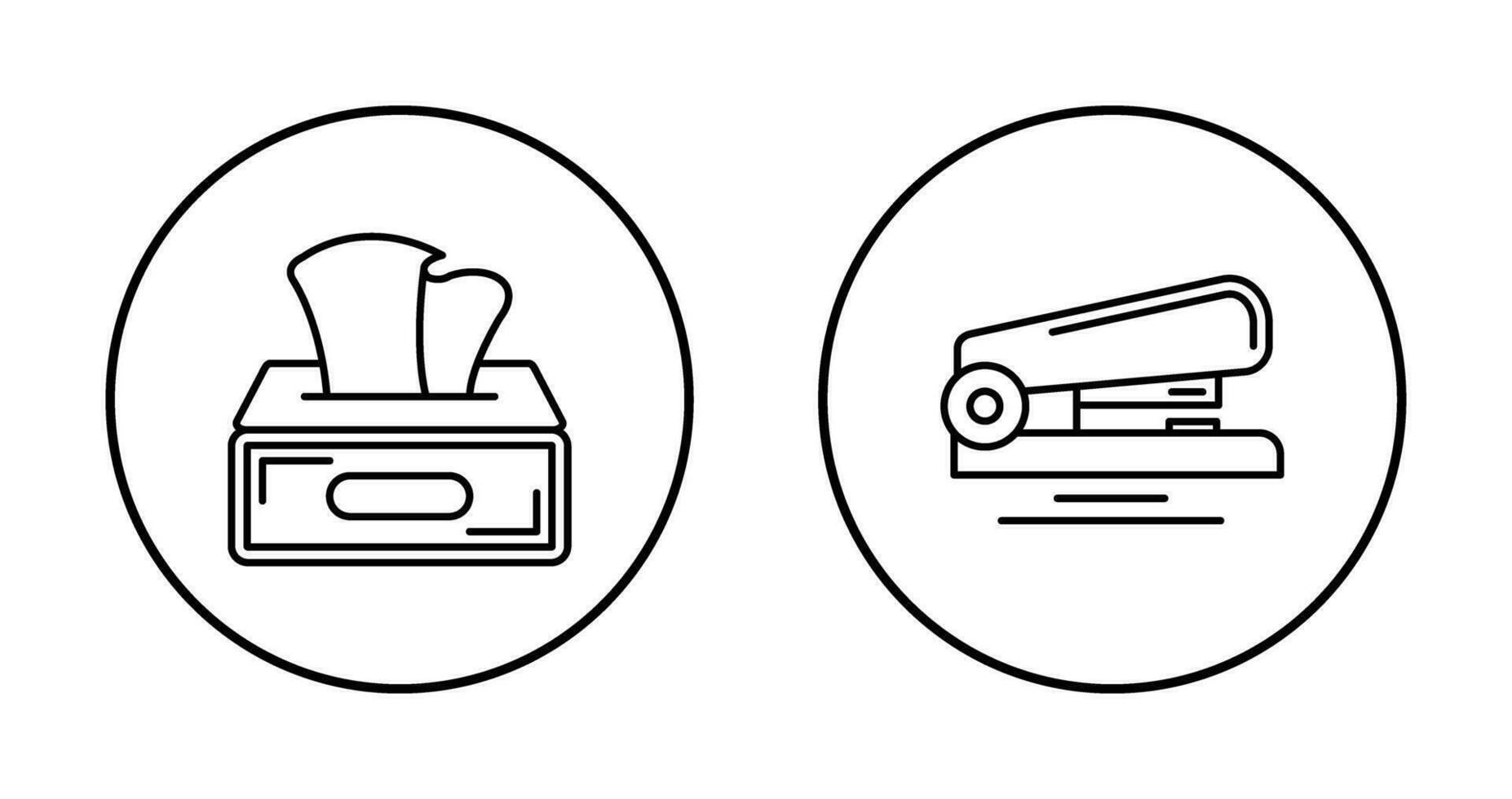 Tissue Box and Stapler Icon vector