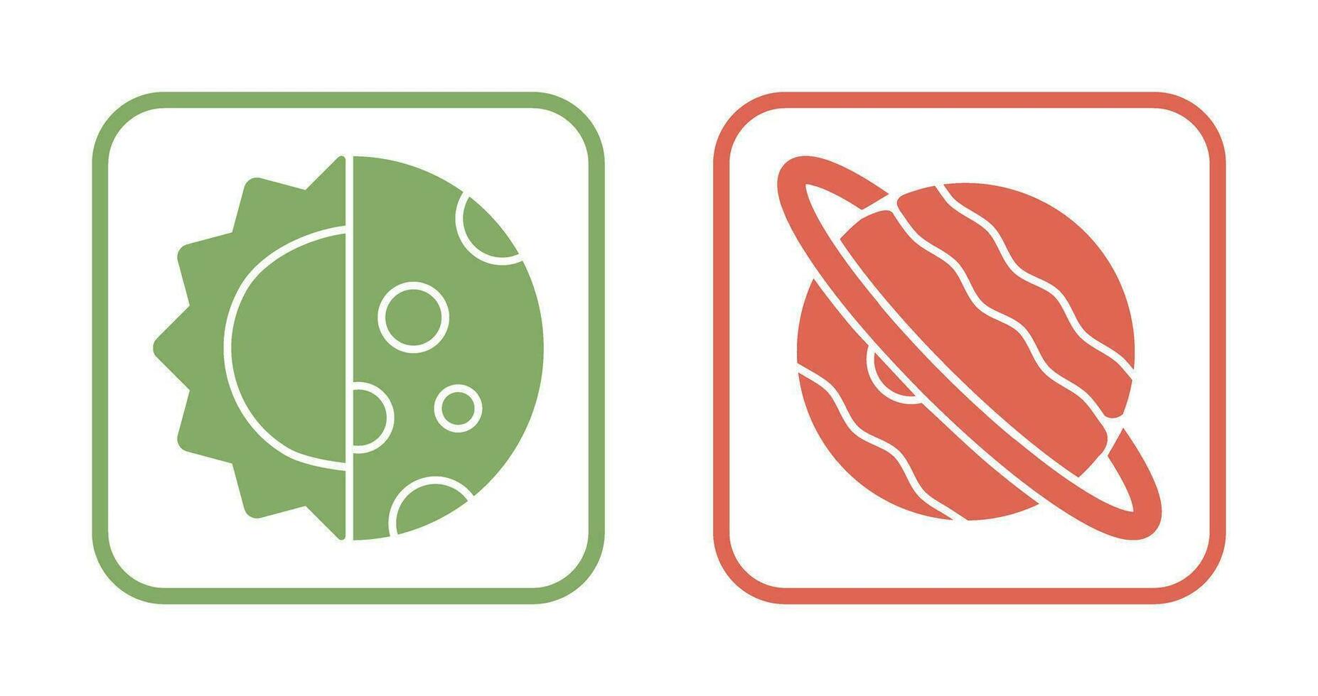 day and night and planet Icon vector