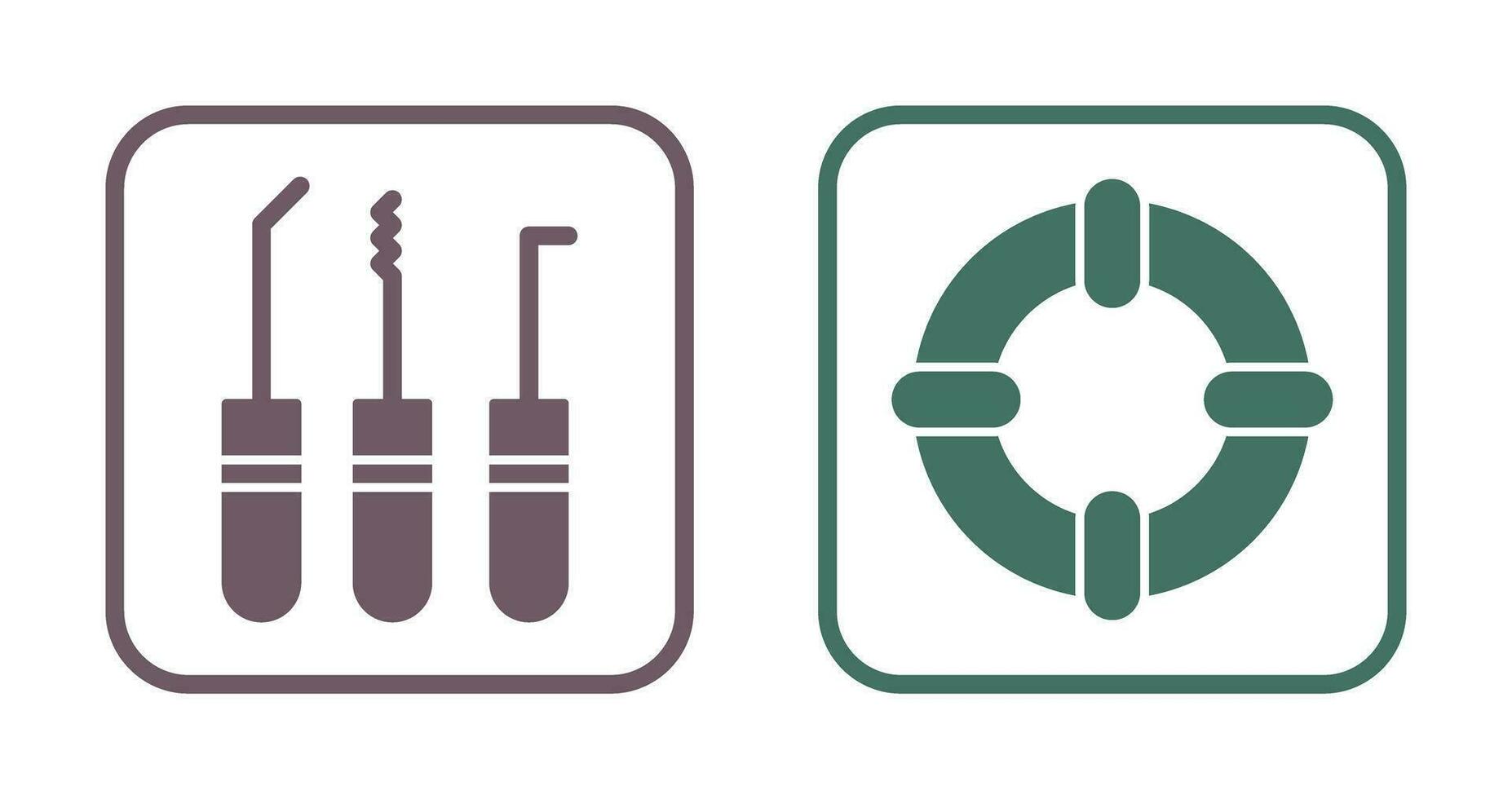 Lockpick and Life Guards Icon vector